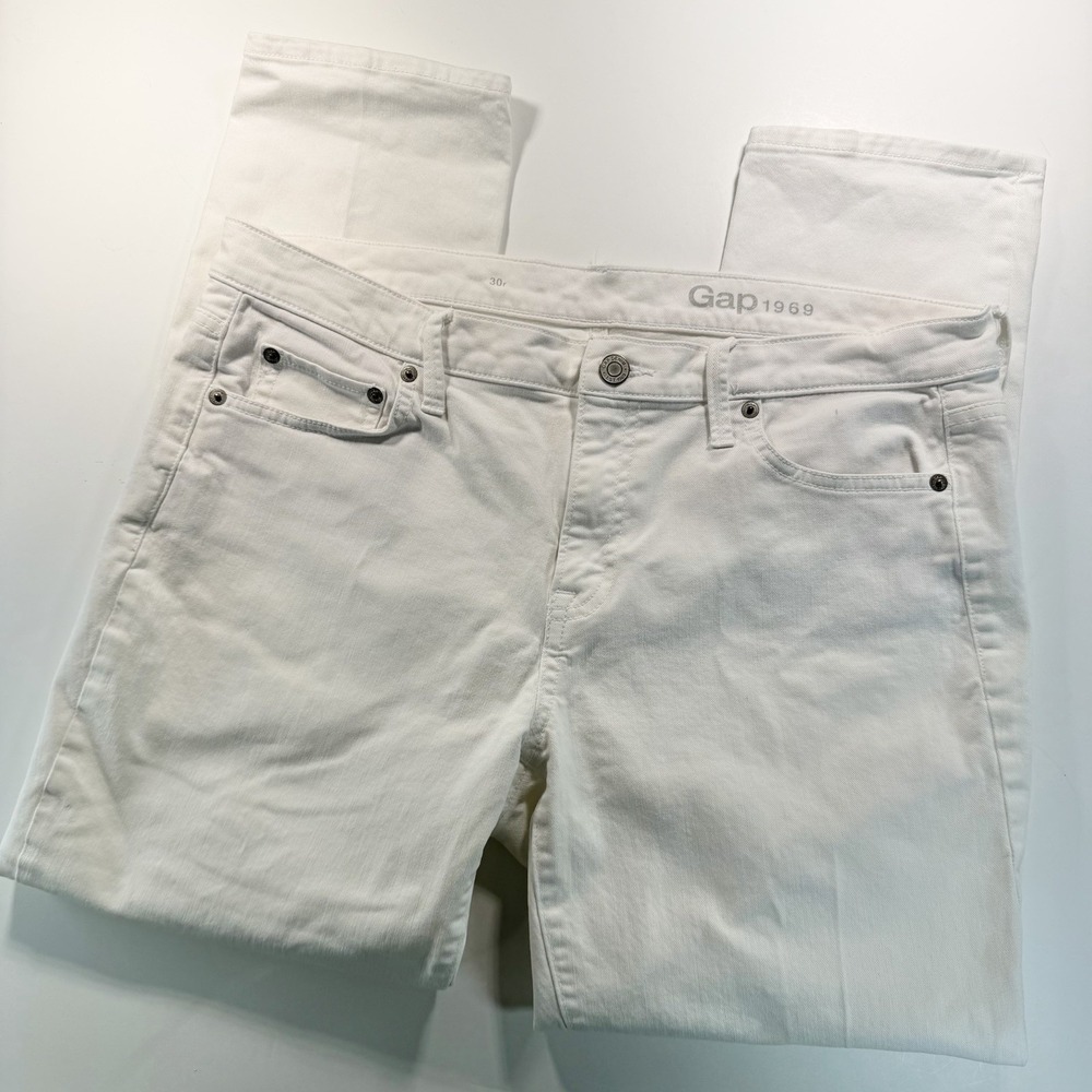 Gap 1969‎ Women's Jeans White 30 Reg Straight Leg Mid Rise